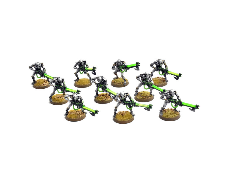 Games Workshop NECRONS 10 necron warriors #1 WELL PAINTED 40K