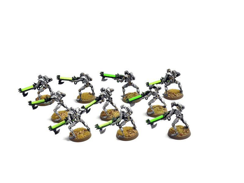 Games Workshop NECRONS 10 necron warriors #1 WELL PAINTED 40K