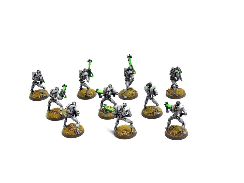 Games Workshop NECRONS 10 necron warriors #1 WELL PAINTED 40K