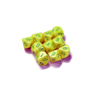 CHESSEX Yellow and Green D10 #1 Warhammer 40k Die-7