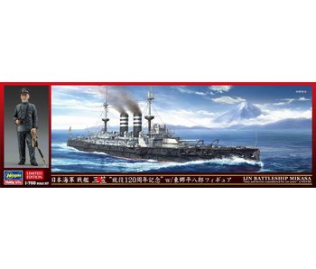 Hasegawa 1/700 IJN Battleship Mikasa Duty And Service Remembered For 120 Years  W/Figure