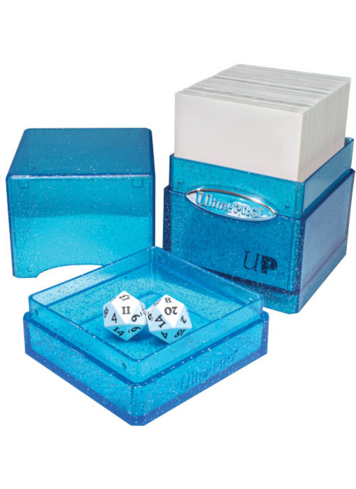 Ultra Pro Deck Box Satin Tower Glitter Blue
