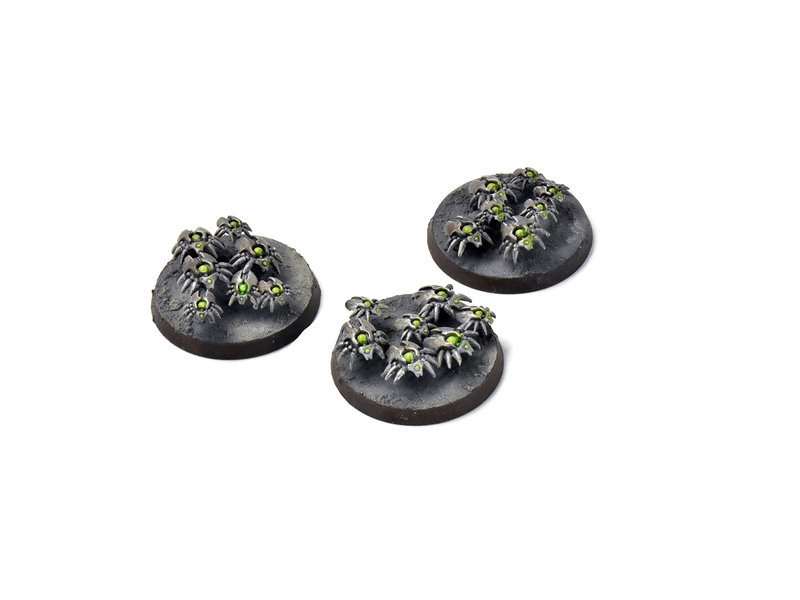Games Workshop NECRONS 3 Scarab Swarm Bases #2 Warhammer 40K WELL PAINTED