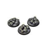 Games Workshop NECRONS 3 Scarab Swarm Bases #1 Warhammer 40K WELL PAINTED