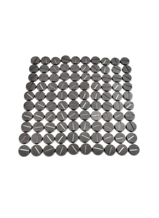 100 * 25mm Round with slot Bases
