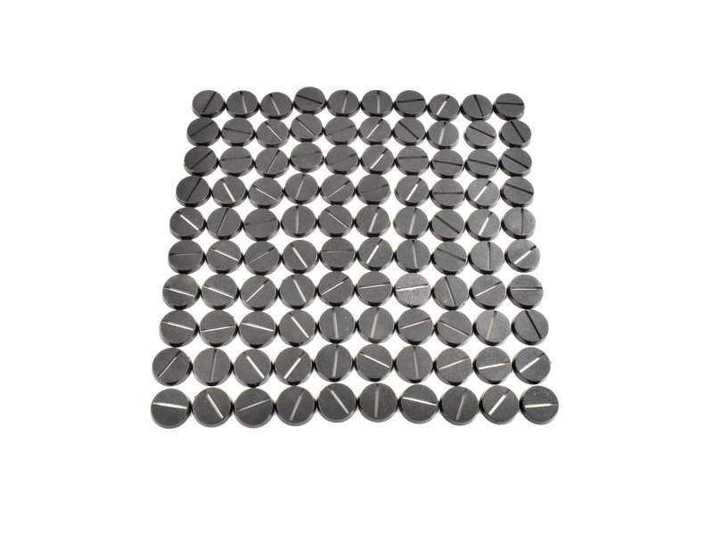 100 * 25mm Round with slot Bases