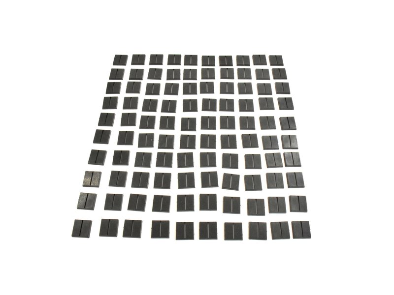 100 * 25mm Square with Slot Bases