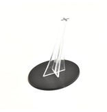 1 * 120mm Oval Base with Transparent Flight Stand