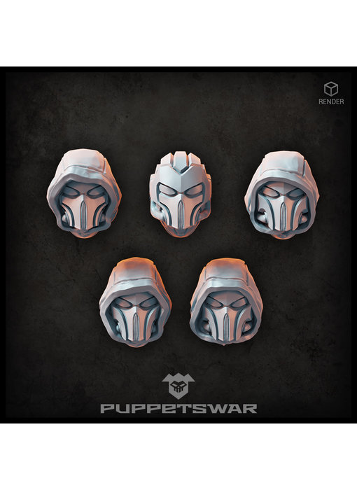 Puppetswar Ninja Veteran Heads  (S502)