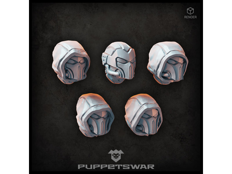 Puppetswar Puppetswar Ninja Veteran Heads  (S502)