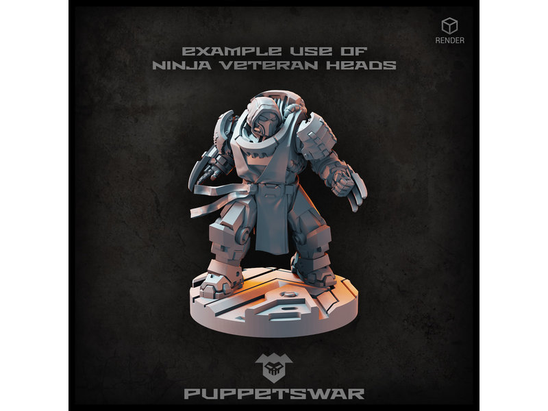 Puppetswar Puppetswar Ninja Veteran Heads  (S502)