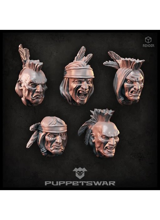 Puppetswar Native American Heads (S493)