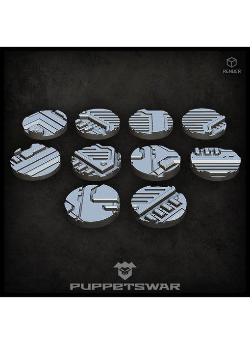 Puppetswar Alpha Sector Bases - Round 25mm (x10) (L029)