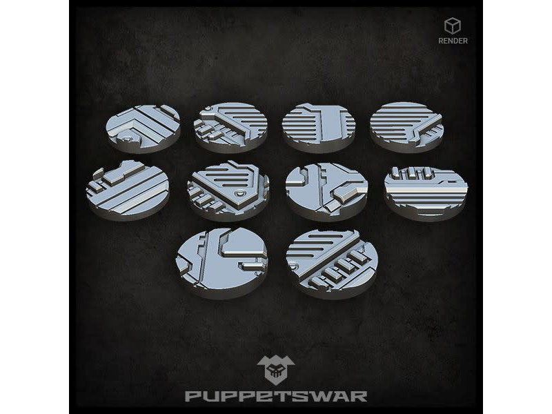 Puppetswar Puppetswar Alpha Sector Bases - Round 25mm (x10) (L029)