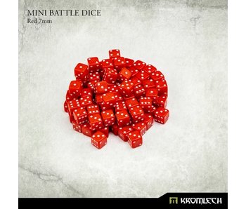 Mini Battle Dice 100x Red 7mm