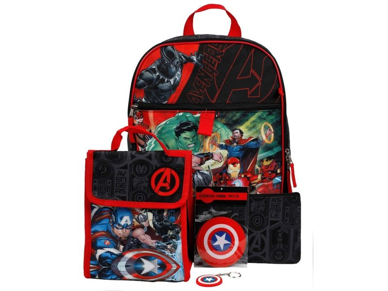 Bioworld Marvel- Avengers 6 Piece Backpack Set Kids