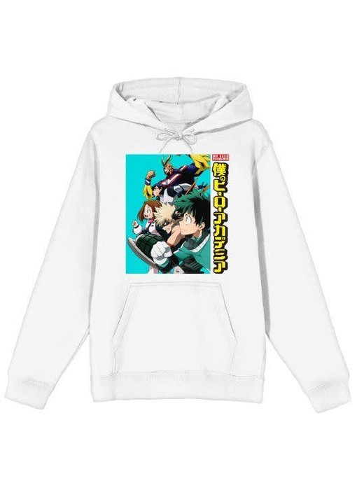 My Hero Academia -  L Group Art And Logo On White Hoodie