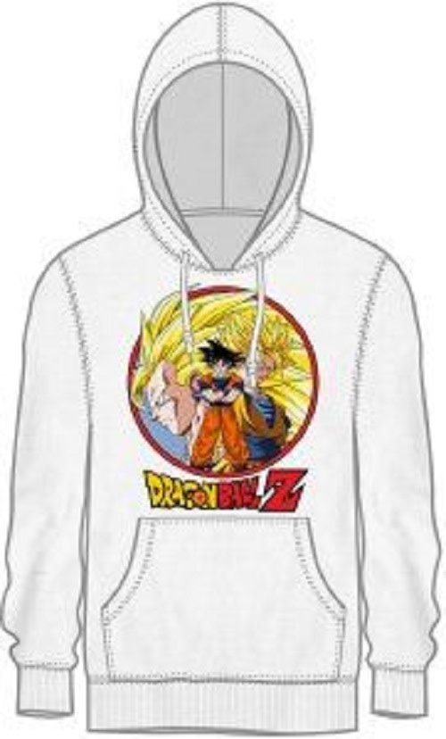 Dragon Ball Z S Goku Mens White Hoodie Kingdom of the Titans