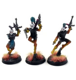 Games Workshop HARLEQUINS 7 Troupes #1 WELL PAINTED One Missing Arm Warhammer 40K