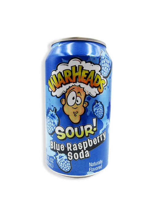 Warheads - Sour! Blue Raspberry Soda (355mL)