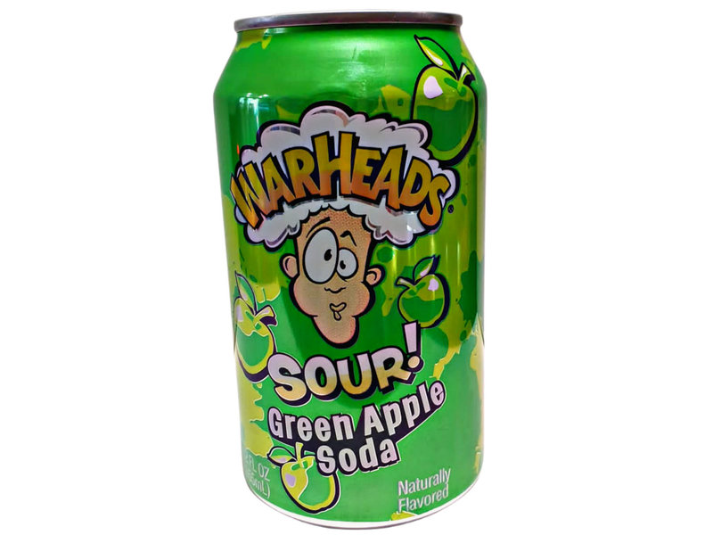 Warheads - Sour! Green Apple Soda (355mL)