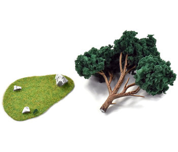 WARHAMMER Tree Scenery Fantasy #5 base magnetized with tree 4 inches high