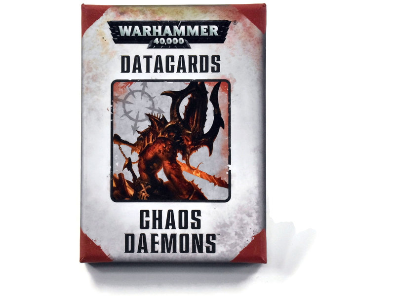 Games Workshop CHAOS DEAMONS Chaos Deamons Datacards Warhammer 40K