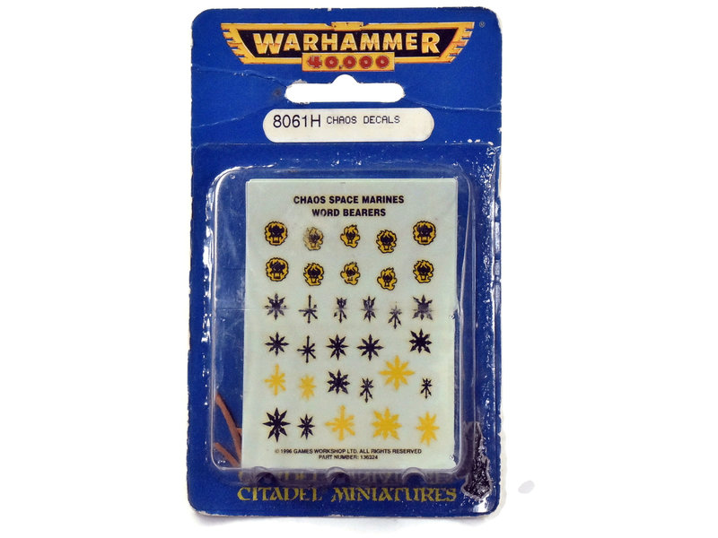 Games Workshop CHAOS SPACE MARINES Chaos Decals New in Box Warhammer 40K