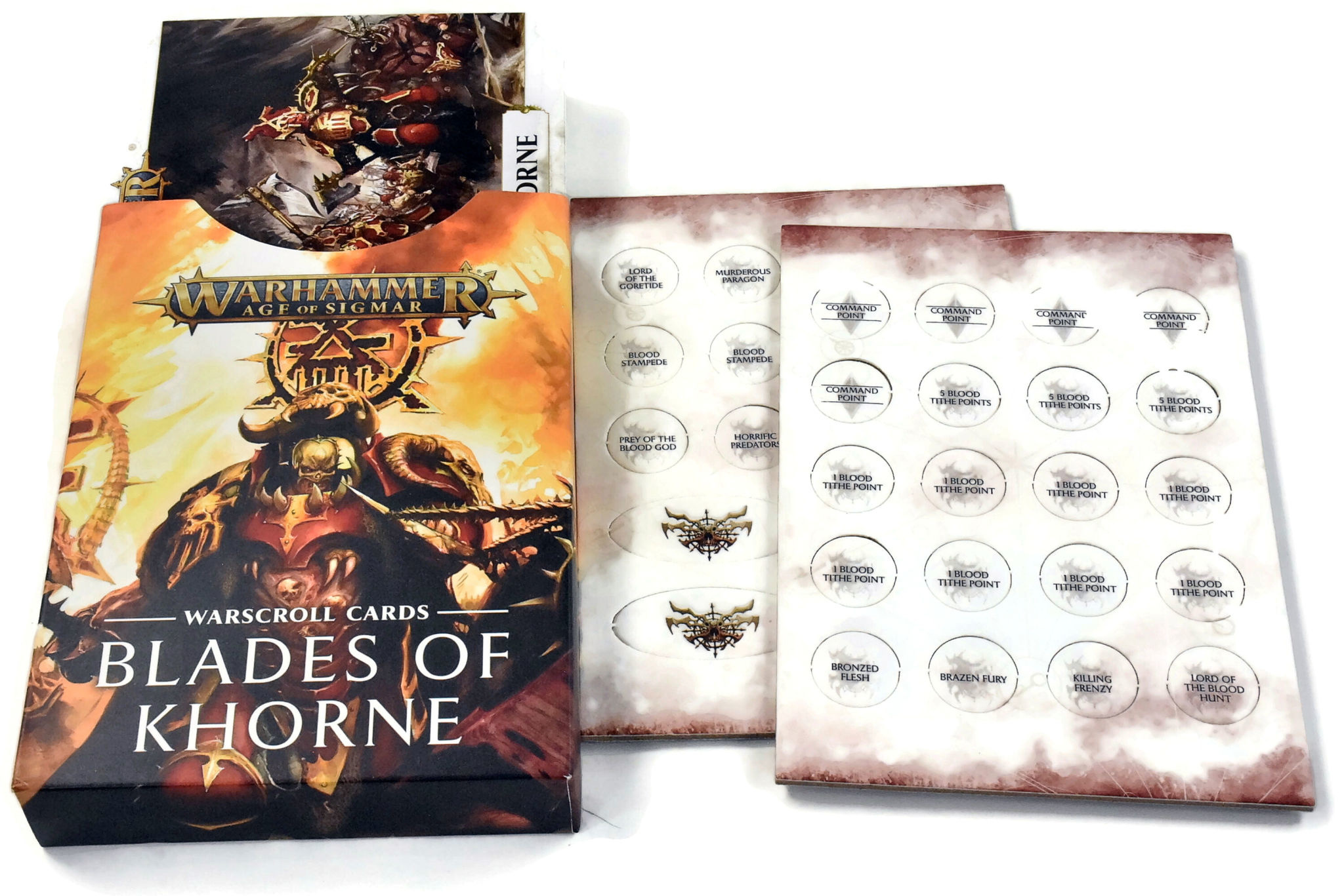 Games BLADES OF KHORNE Warscroll Cards & Tokens Sigmar Au