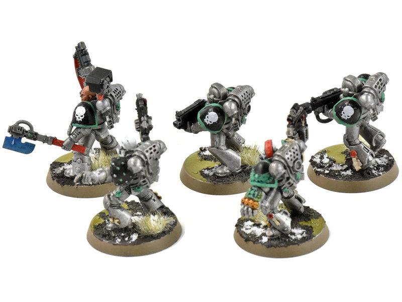 Games Workshop SPACE MARINES 5 Tactical Marines #3 some METAL WELL PAINTED Sternguard