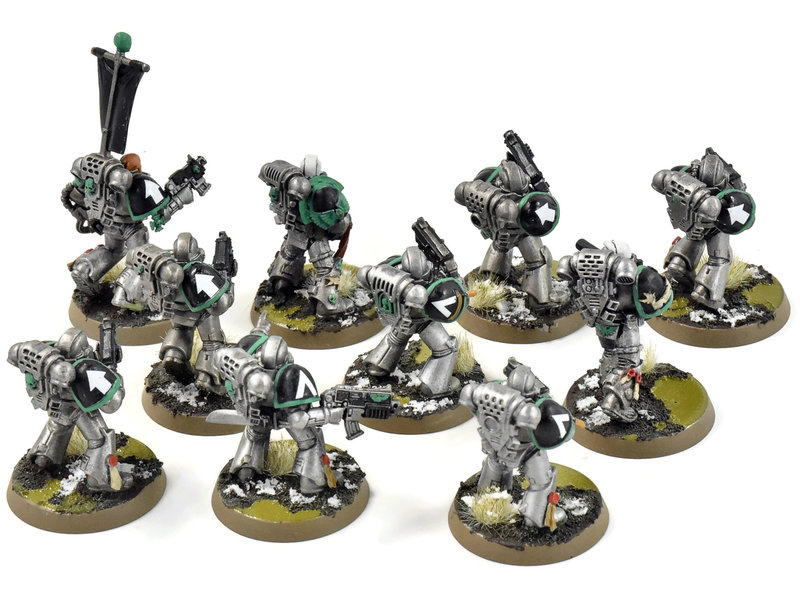 Games Workshop SPACE MARINES 10 Tactical Marines #1 WELL PAINTED Warhammer 40K