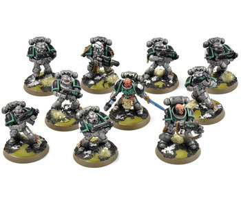 SPACE MARINES 10 Tactical Marines #2 WELL PAINTED Warhammer 40K