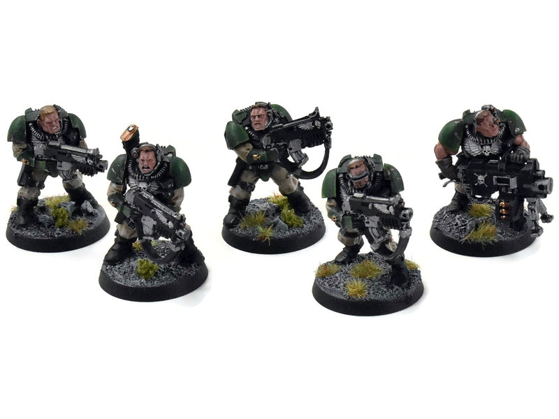 Games Workshop SPACE MARINES 5 Scouts #1 Warhammer 40K WELL PAINTED