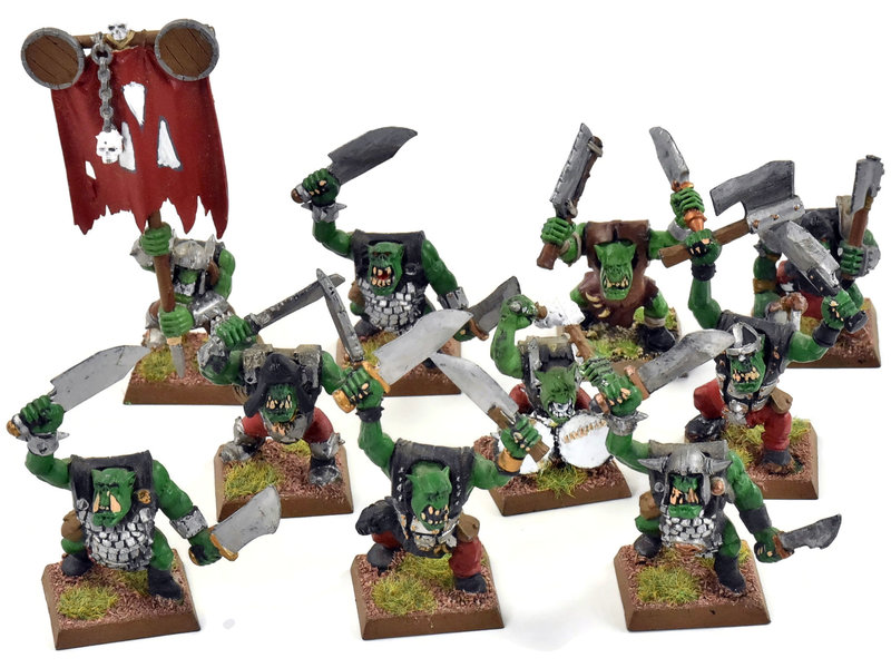 Games Workshop ORCS & GOBLINS 10 Orc Boys #2 WELL PAINTED Fantasy