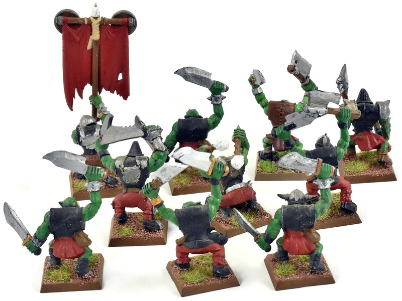 Games Workshop ORCS & GOBLINS 10 Orc Boys #2 WELL PAINTED Fantasy