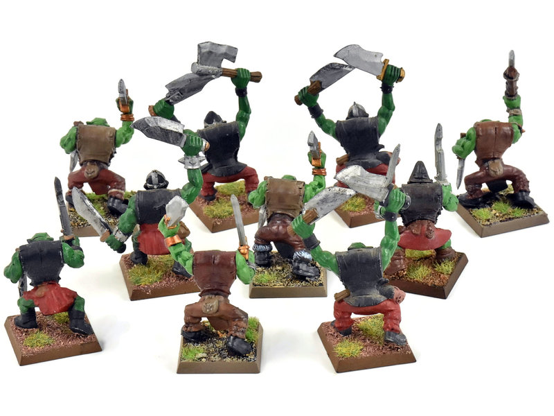 Games Workshop ORCS & GOBLINS 10 Orc Boys #6 WELL PAINTED  Fantasy
