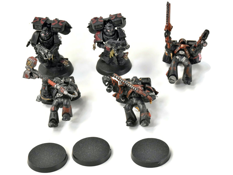Games Workshop BLOOD ANGELS 5 Death Company with Jump Pack #2 WELL PAINTED 40K