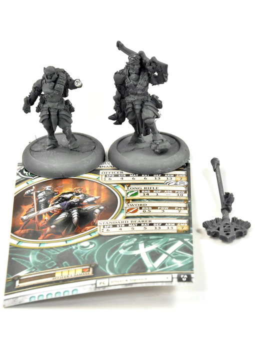WARMACHINE House Guard Rifleman Officer & Standard #1 METAL Retribution