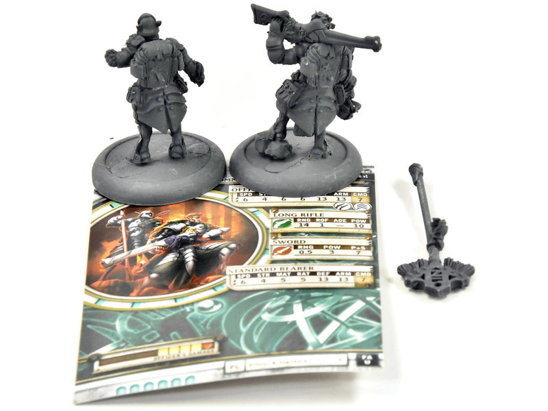 WARMACHINE House Guard Rifleman Officer & Standard #1 METAL Retribution