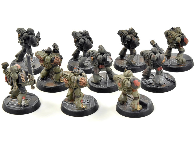 Games Workshop SALAMANDERS 10 Tactical Marines #2 WELL PAINTED Warhammer 40K