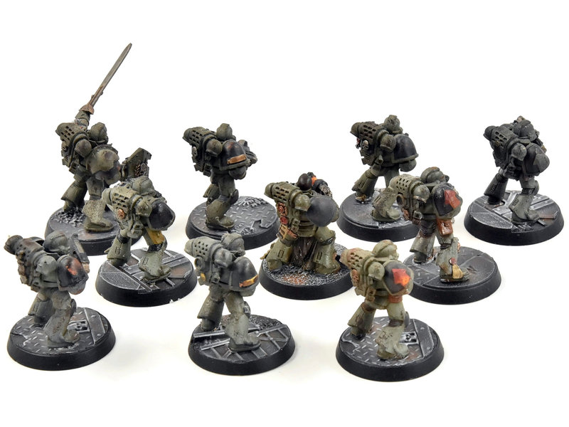 Games Workshop SALAMANDERS 10 Tactical Marines #3 WELL PAINTED Warhammer 40K