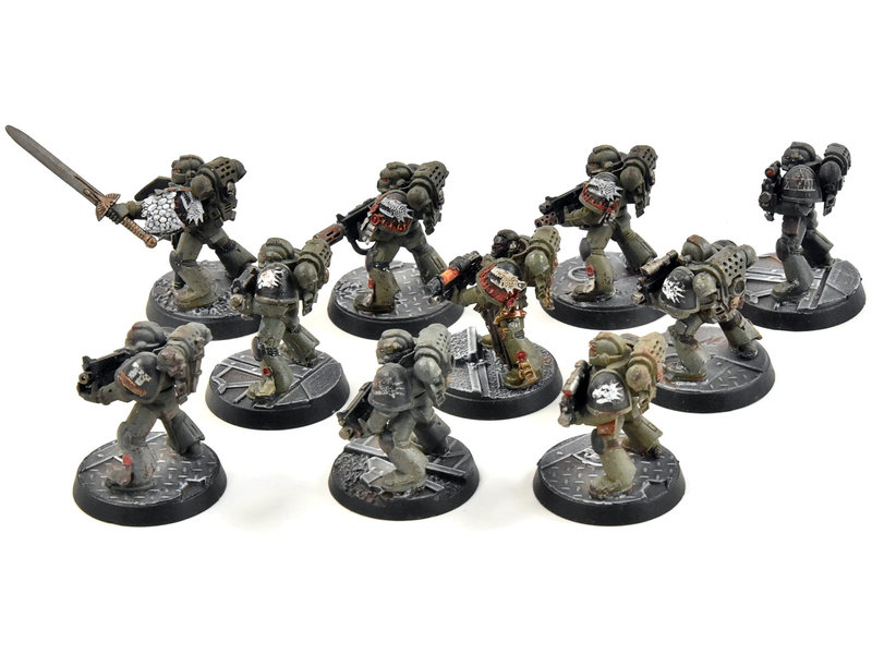 Games Workshop SALAMANDERS 10 Tactical Marines #3 WELL PAINTED Warhammer 40K