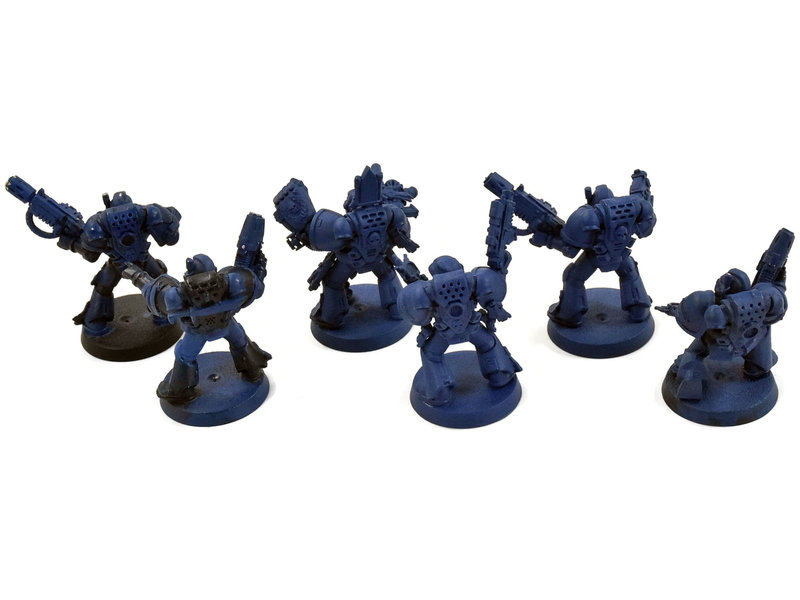 Games Workshop SPACE MARINES 6 Marines Command Squad #3 Some Metal Warhammer 40K