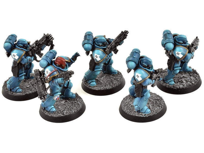 Games Workshop SPACE MARINES 5 Primaris Intercessors #5 PRO PAINTED Warhammer 40K Ultramarines