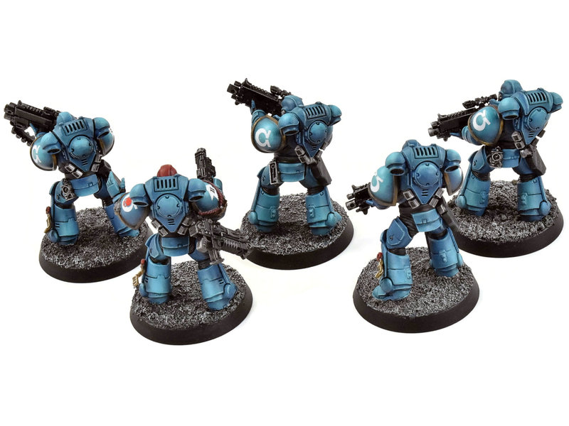 Games Workshop SPACE MARINES 5 Primaris Intercessors #5 PRO PAINTED Warhammer 40K Ultramarines