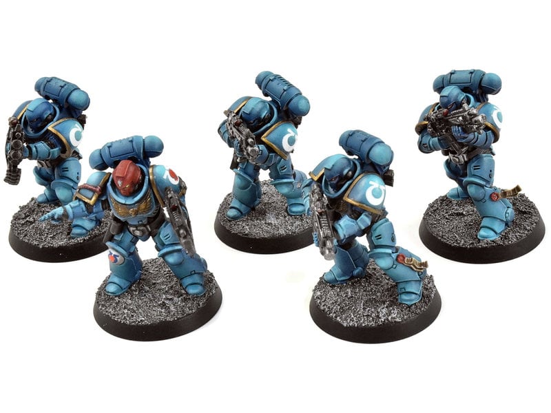 Games Workshop SPACE MARINES 5 Primaris Intercessors #3 PRO PAINTED Warhammer 40K Ultramarines