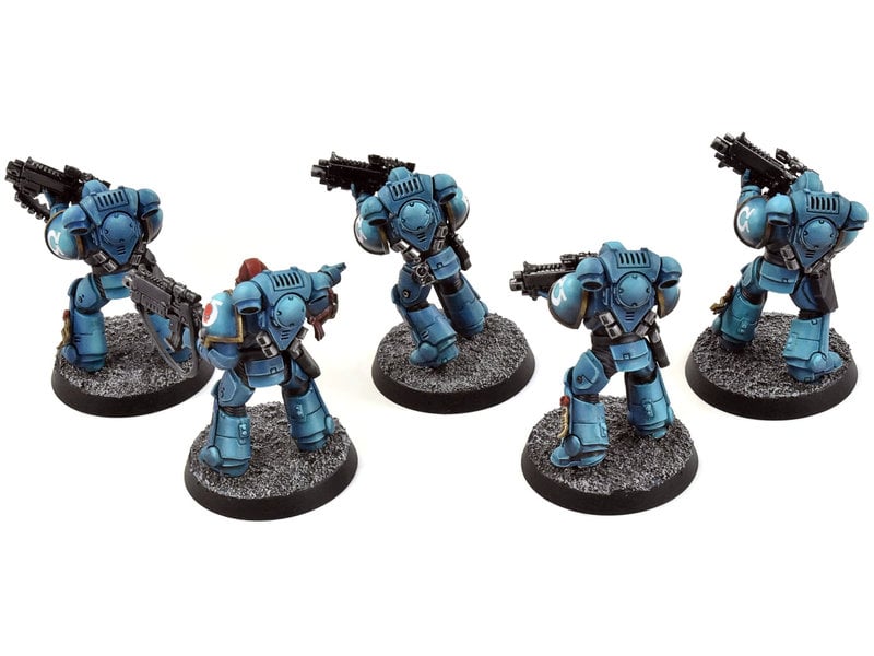 Games Workshop SPACE MARINES 5 Primaris Intercessors #3 PRO PAINTED Warhammer 40K Ultramarines