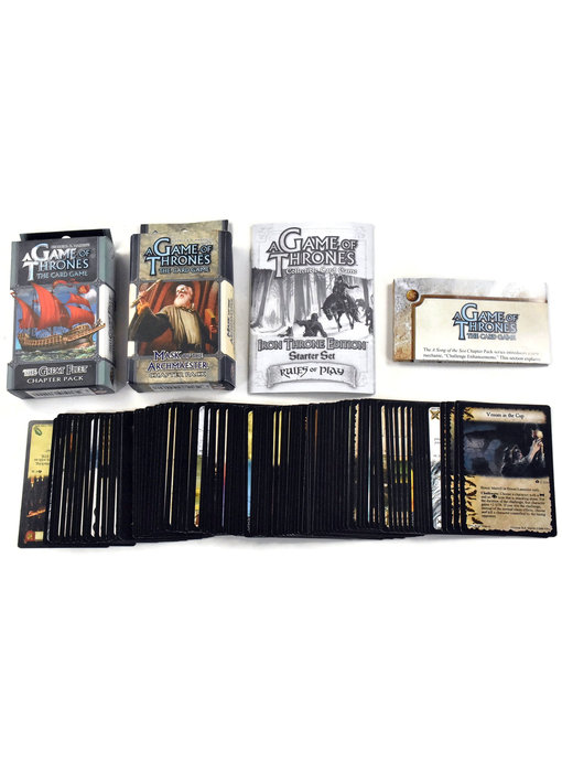 GAMES OF THRONES Card Game Lot Starter Set Iron Throne + 2 Chapter Pack