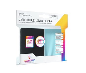 Sleeves - Gamegenic Matte Double Sleeving Clear/Black