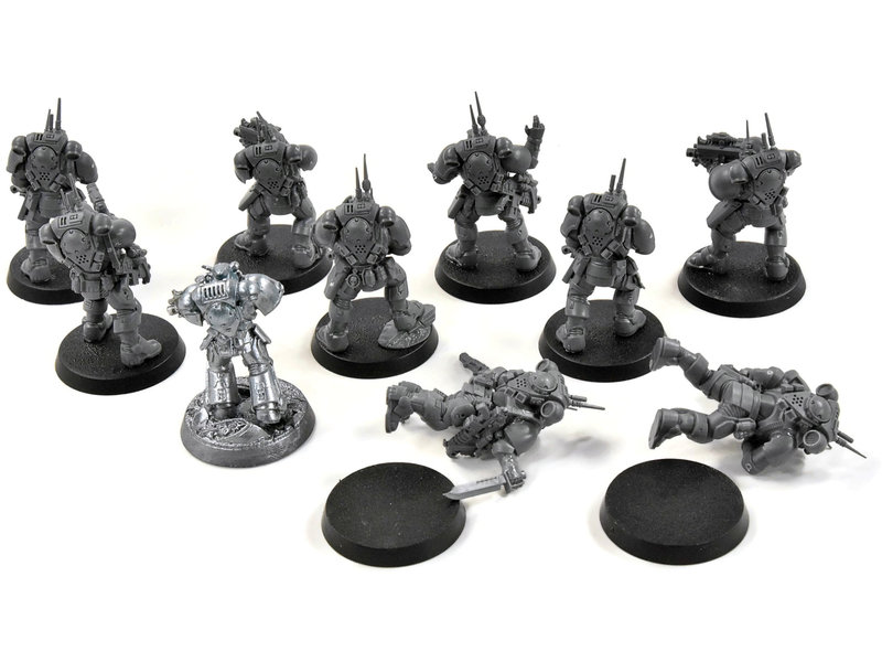 Games Workshop SPACE MARINES 9 Infiltrators & 1 Intercessors #1 Badly Glued Warhammer 40K